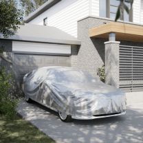  Autohoes voor sedan met gespriemen XXL PEVA zilverkleurig