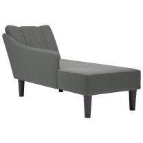  Chaise longue met rechterarmleuning stof donkergrijs