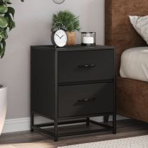  Nachtkastjes 2 st 40x31x50 cm bewerkt hout zwart
