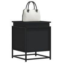  Opbergbox met deksel 40x40x51,5 cm bewerkt hout zwart