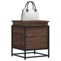  Opbergbox met deksel 40x40x51,5 cm bewerkt hout bruin eiken