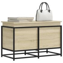  Opbergbox met deksel 80x40x51,5 cm bewerkt hout sonoma eiken
