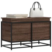  Opbergbox met deksel 80x40x51,5 cm bewerkt hout bruin eiken