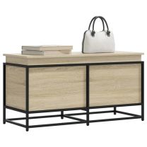  Opbergbox met deksel 100x40x51,5 cm bewerkt hout sonoma eiken