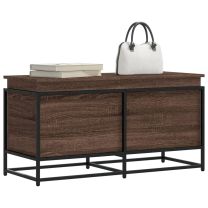  Opbergbox met deksel 100x40x51,5 cm bewerkt hout bruin eiken