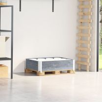  Palletopzetrand 80x60 cm massief grenenhout grijs