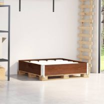  Palletopzetrand 100x100 cm massief grenenhout bruin