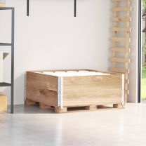  Palletopzetranden 2 st 100x100 cm massief grenenhout