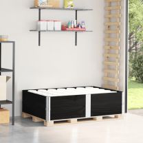 Palletopzetranden 2 st 150x100 cm massief grenenhout zwart