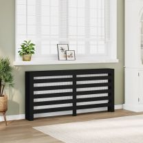  Radiatorombouw 175x20x82 cm bewerkt hout zwart