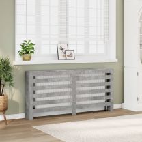  Radiatorombouw 175x20x82 cm bewerkt hout betongrijs