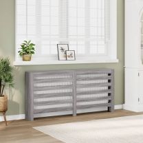  Radiatorombouw 175x20x82 cm bewerkt hout grijs sonoma eiken