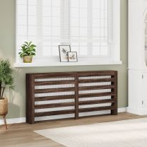  Radiatorombouw 175x20x82 cm bewerkt hout bruin eikenkleurig