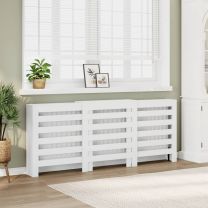  Radiatorombouw 205x21,5x83,5 cm bewerkt hout wit