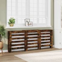  Radiatorombouw 205x21,5x83,5 cm bewerkt hout gerookt eikenkleur