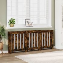  Radiatorombouw 205x21,5x83,5 cm bewerkt hout gerookt eikenkleur
