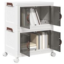  Opbergbox stapelbaar met wielen 2-laags 28 L 48,5x29,5x59,5 cm