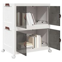  Opbergbox stapelbaar met wielen 2-laags 75 L 65x40x76 cm