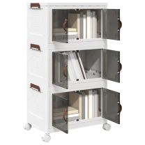  Opbergbox stapelbaar met wielen 3-laags 28 L 48,5x29,5x86 cm