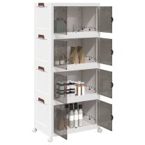  Opbergbox stapelbaar met wielen 4-laags 75 L 65x40x145 cm