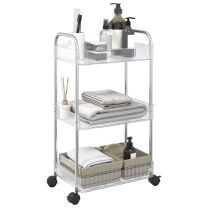  Opbergtrolley 3-laags 37x28x68 cm acryl transparant