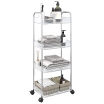 Opbergtrolley 4-laags 37x28x95 cm acryl transparant