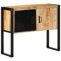  Wandkast 90x35x75 cm massief ruw mangohout