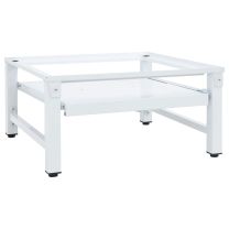  Wasmachineverhoger met uittrekbaar schap wit