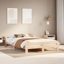  Bedframe zonder matras massief grenenhout 150x200 cm