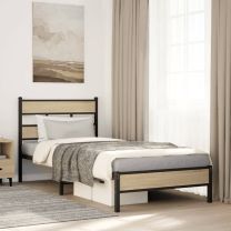  Bedframe zonder matras hout sonoma eikenkleurig 90x190 cm