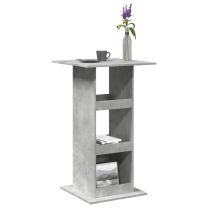  Bartafel met opbergruimte 60x60x102 cm bewerkt hout betongrijs