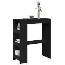  Bartafel met rekken 90x40x103,5 cm bewerkt hout zwart