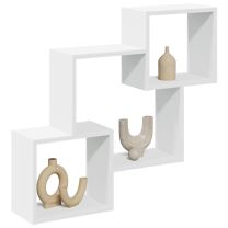  Wandkast 78x18x71 cm bewerkt hout wit