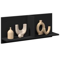  Wandkast 70x16,5x30 cm bewerkt hout zwart