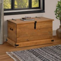 Opbergkist HALDEN 91x48x47 cm massief grenenhout