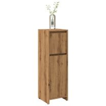  Badkamerkast 30x30x95 cm bewerkt hout artisanaal eikenkleur