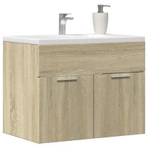  Wastafelkast 60x38,5x46 cm spaanplaat sonoma eikenkleurig