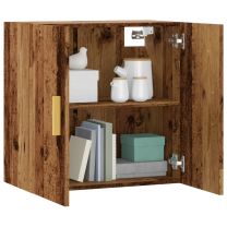  Wandkast 60x31x60 cm bewerkt hout oud houtkleurig