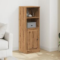  Hoge kast 36x35,5x103,5 cm bewerkt hout artisanaal eikenkleurig
