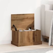  Opbergbox 30x50x28 cm bewerkt hout artisanaal eikenkleurig