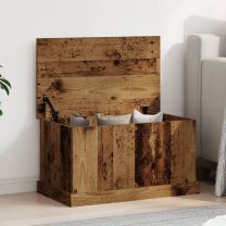  Opbergbox 70x40x38 cm bewerkt hout oud houtkleurig