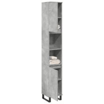  Badkamerkast 30x30x190 cm bewerkt hout betongrijs