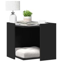  Kattenbakkast 53x53x51 cm bewerkt hout zwart