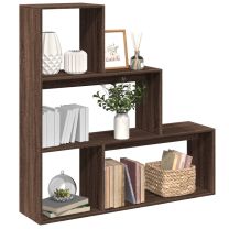 Kamerscherm / boekenkast 3-laags 123x29x123 cm hout bruin eiken