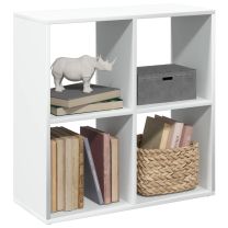  Kamerscherm / boekenkast 69,5x29x69,5 cm bewerkt hout wit
