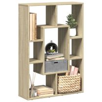  Boekenkast 63x20x90 cm bewerkt hout sonoma eikenkleurig