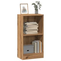  Boekenkast 40x24x76 cm bewerkt hout artisanaal eikenkleurig