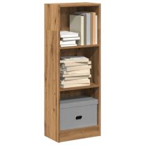  Boekenkast 40x24x109 cm bewerkt hout artisanaal eikenkleurig