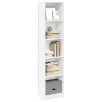  Boekenkast 40x24x176 cm bewerkt hout wit