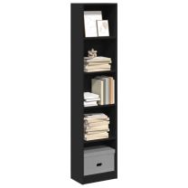 Boekenkast 40x24x176 cm bewerkt hout zwart